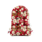 Floral High-Back Seat Cushion - Waterproof Outdoor Adirondack Chair Cushion for Patio Furniture with Tie, Vibrant Patterns, Premium Elastic Padding, Multi-Scenario Use