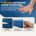 ARTPLAN Patio Bench Cushions Set of 5, Outdoor Sofa Cushions | All-Weather Fabric | Lumbar Support Pillows | Waterproof & Fade-Resistant for Sectionals