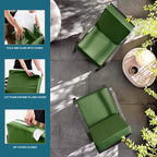 ARTPLAN Outdoor Deep Seat Slipcovers，Set of 2 24x24x6" 18x24 Olefin,Square Outdoor Cushion Cover, for Patio Funiture