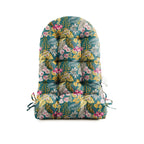 Floral High-Back Seat Cushion - Waterproof Outdoor Adirondack Chair Cushion for Patio Furniture with Tie, Vibrant Patterns, Premium Elastic Padding, Multi-Scenario Use