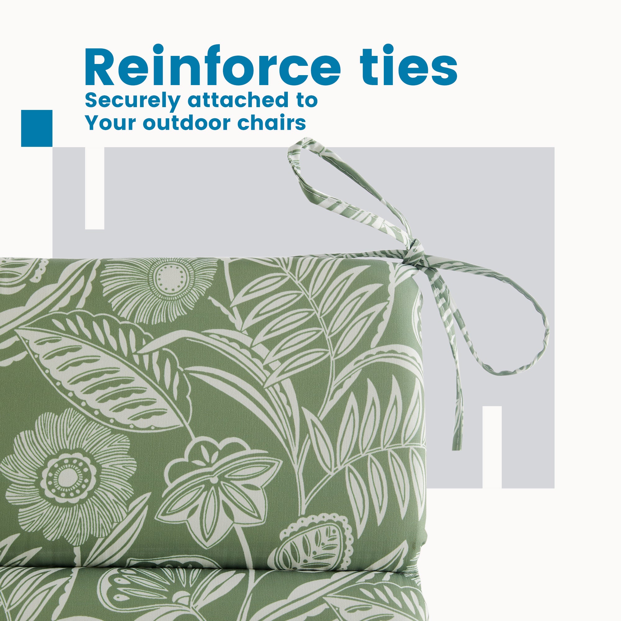 ARTPLAN Outdoor Chair Cushion,Seat & High Back Adirondack Rocking Wicker Chair Lawn Foam Cushion for Patio Furniture,45.5"x21"x3"