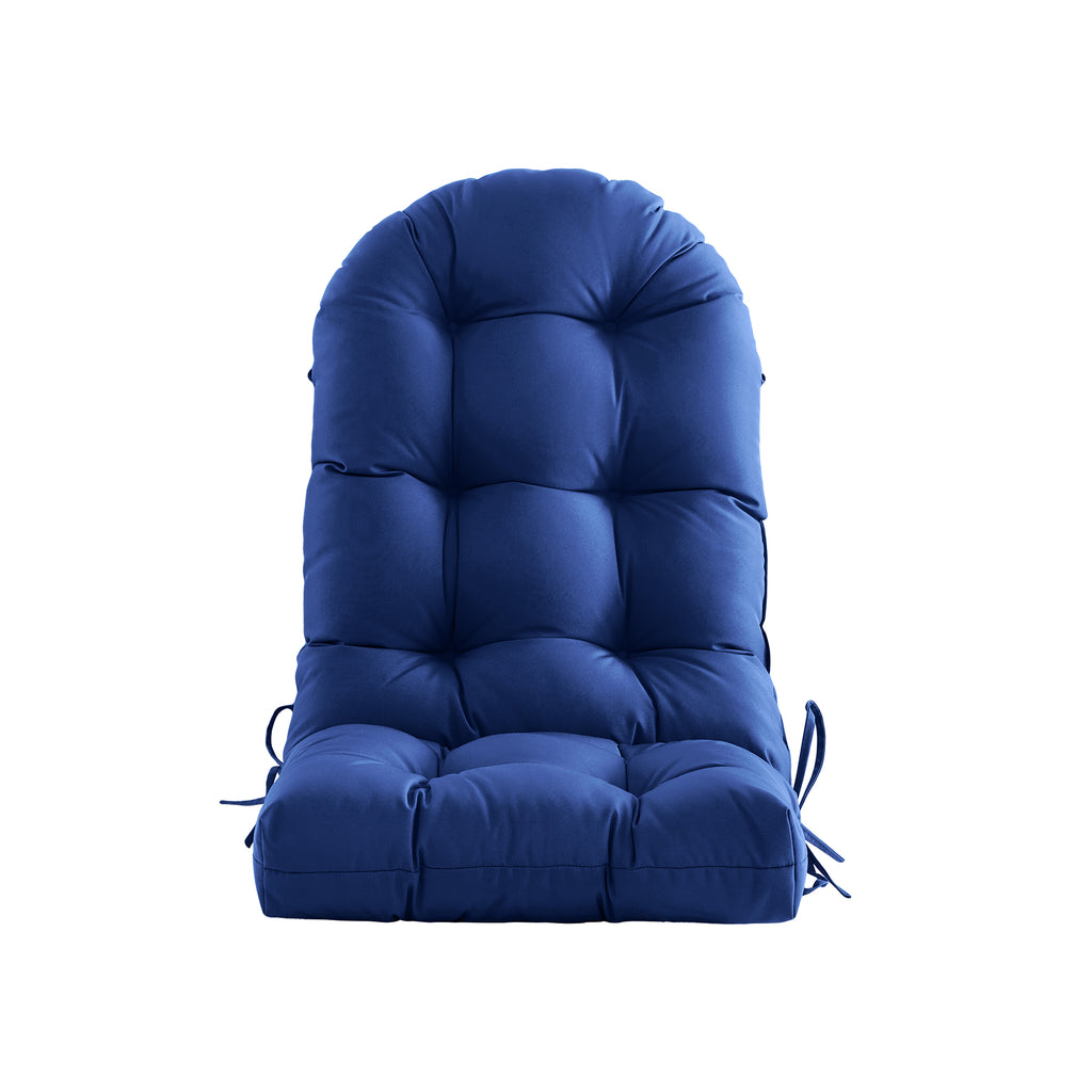 Patio Rocking Chair Cushion with Ties,48"x21"x4" Water Resistant Polyester High Back Replacement Pad, Thick Filled Outdoor Patio Cushions for Porch Deck Balcony Garden Seating