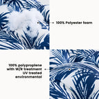 ARTPLAN Patio Chair Cushions Combined Seat and Back,Tufted Outdoor Swivel Chair Cushion with Tie,40"x20"x4"，Floral