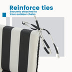 ARTPLAN Outdoor Chair Cushion,Seat & High Back Adirondack Rocking Wicker Chair Lawn Foam Cushion for Patio Furniture,45.5"x21"x3"