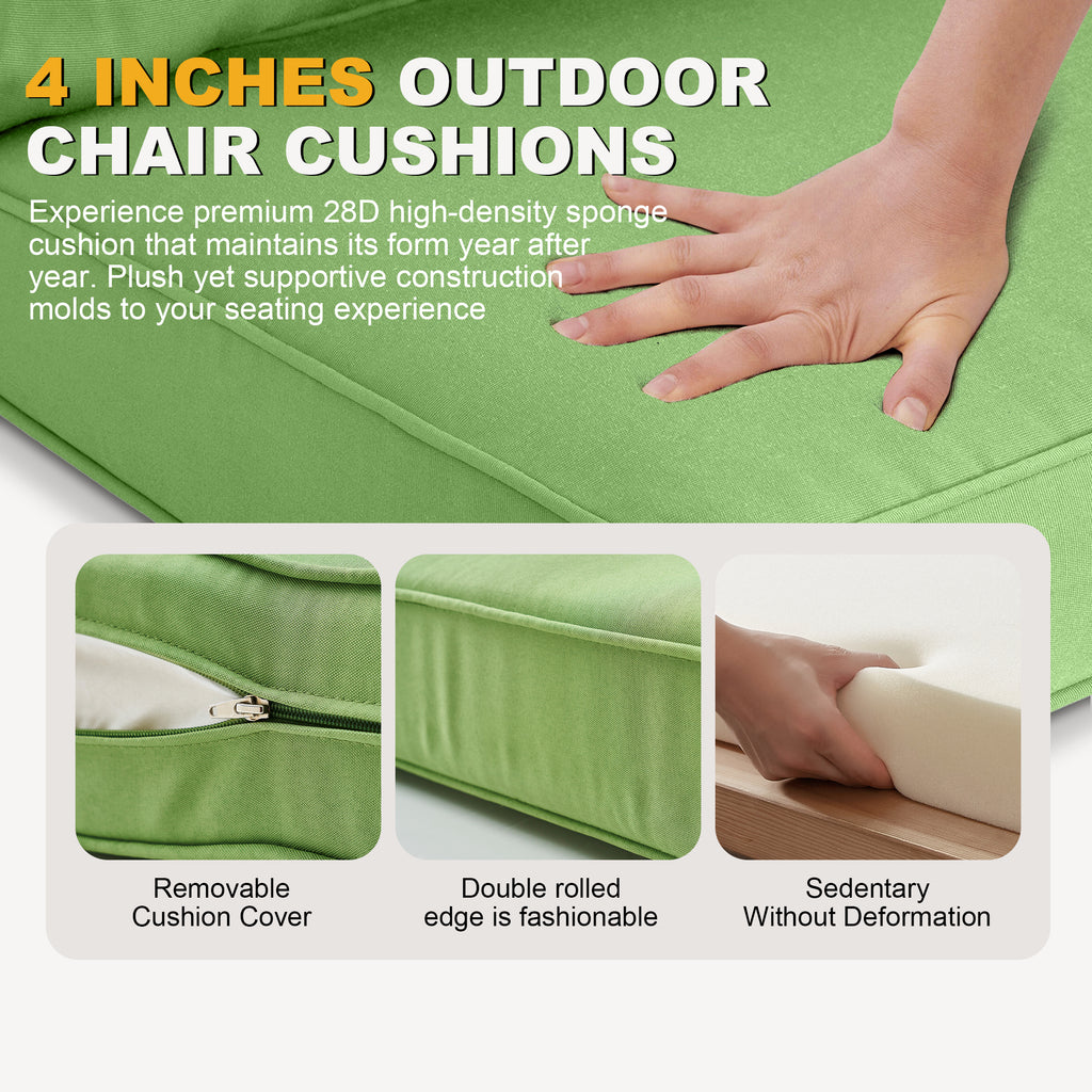 ARTPLAN Patio Bench Cushions Set of 5, Outdoor Sofa Cushions | All-Weather Fabric | Lumbar Support Pillows | Waterproof & Fade-Resistant for Sectionals