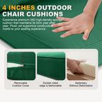 ARTPLAN Patio Bench Cushions Set of 5, Outdoor Sofa Cushions | All-Weather Fabric | Lumbar Support Pillows | Waterproof & Fade-Resistant for Sectionals