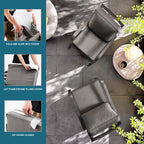 ARTPLAN Deep Seat Outdoor Cushion,Set 24"x24"x6" ,18x24" Bench Outdoor Chair Cushions, Polyester Fill Back for Patio Furniture ,Square