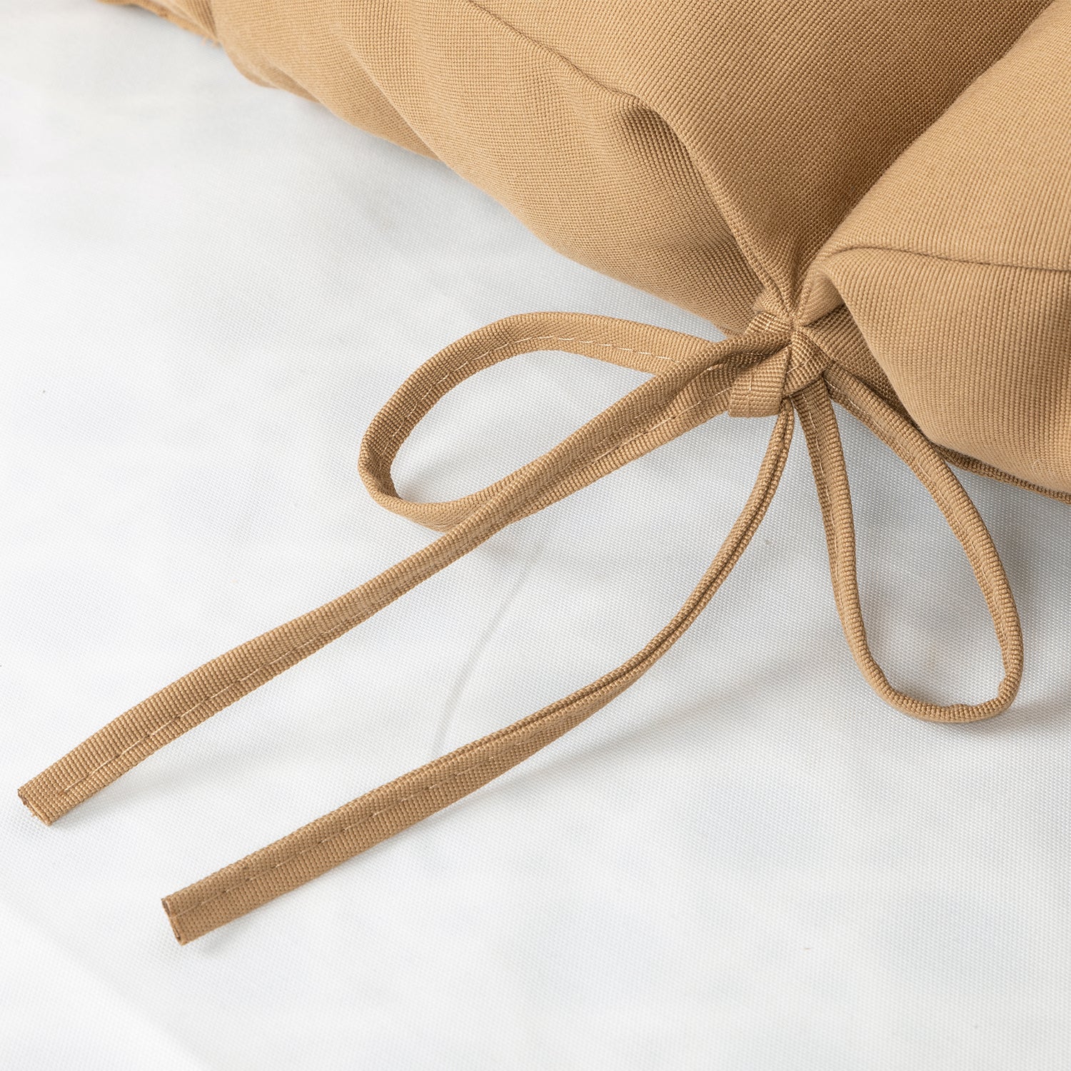 Artplan Outdoor Cushions Wicker Tufted Pillow with Back for Outdoor Furniture, Rocking Chair Cushion Premium Tufted Pads Set of Upper and Lower with Ties