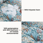 ARTPLAN Patio Chair Cushions Combined Seat and Back,Tufted Outdoor Swivel Chair Cushion with Tie,40"x20"x4",Floral