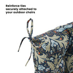 ARTPLAN Outdoor Chaise Lounge Cushion 72x22x4 inches, Floral Tufted Thick Replacement Cushion with Ties, All Weather Wicker Patio Furniture Cushion