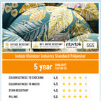 3 Pieces Outdoor Chair Cushions Set–Waterproof Tufted Cushions with Ties for Patio coversation, Loveseat & Bench, 44"x19"x5" UV-Resistant & Fade-Proof with Premium Polyester Filled