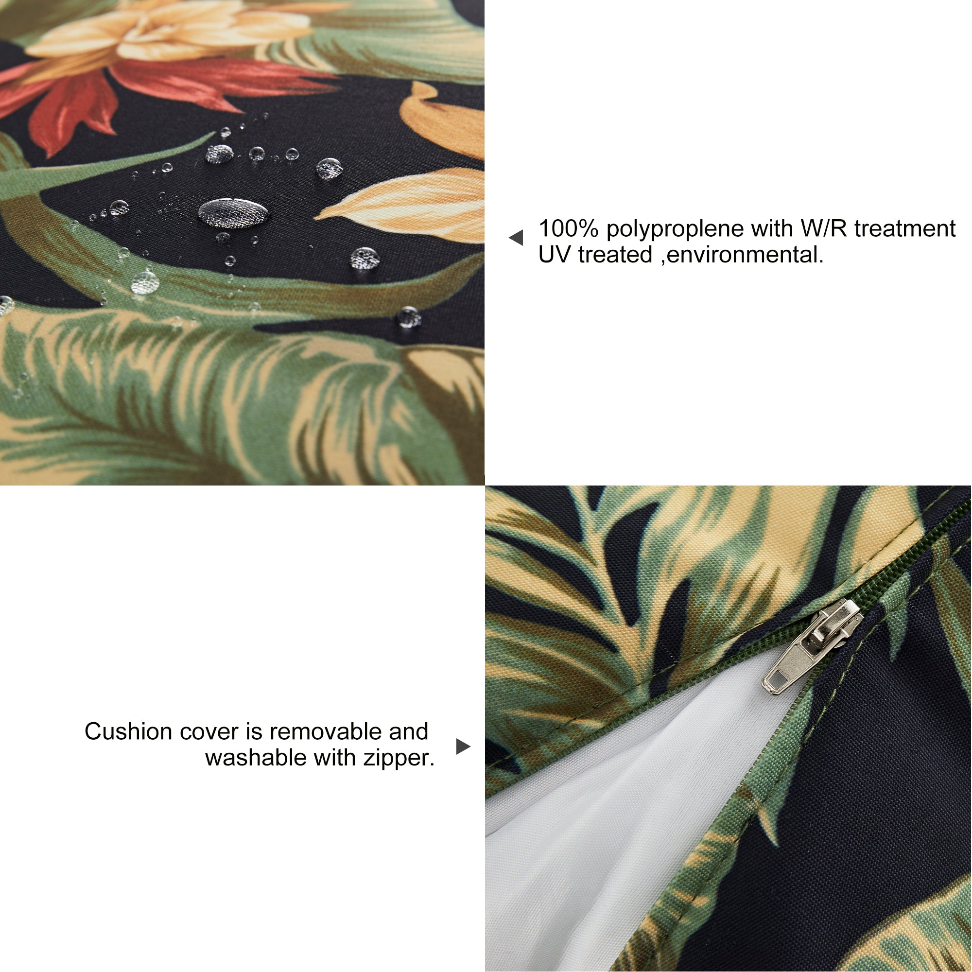 ARTPLAN Patio Bench Cushions Set of 5, Outdoor Sofa Cushions | All-Weather Fabric | Lumbar Support Pillows | Waterproof & Fade-Resistant for Sectionals