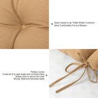 ARTPLAN Outdoor Chaise Lounge Cushion 72x22x4 inches, Floral Tufted Thick Replacement Cushion with Ties, All Weather Wicker Patio Furniture Cushion