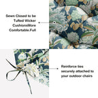 Swing Cushion Replacement for 2-3 Seater Outdoor Bench, 59" Patio Porch Swing Seat Cushion - Heavy-Duty Universal Fit Outdoor Furniture Cushions, Weather-Resistant