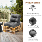 Outdoor Chair Cushions Set of 2, All-Weather Patio Furniture Cushions with High Resilience Foam, Indoor Outdoor Seat & Back Cushion for Patio, Garden, Sunroom