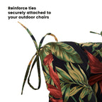 ARTPLAN Outdoor Chaise Lounge Cushion 72x22x4 inches, Floral Tufted Thick Replacement Cushion with Ties, All Weather Wicker Patio Furniture Cushion