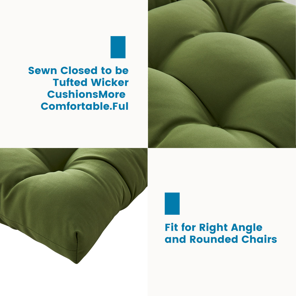 ARTPLAN Outdoor Chair Cushions,3 Piece Loveseat Outdoor Cushions Set,Tufted/Wicker Patio Cushion for Patio Furniture All Weather,44"x19"x5"