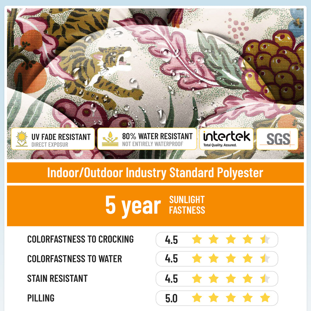 3 Pieces Outdoor Chair Cushions Set–Waterproof Tufted Cushions with Ties for Patio coversation, Loveseat & Bench, 44"x19"x5" UV-Resistant & Fade-Proof with Premium Polyester Filled