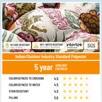 3 Pieces Outdoor Chair Cushions Set–Waterproof Tufted Cushions with Ties for Patio coversation, Loveseat & Bench, 44"x19"x5" UV-Resistant & Fade-Proof with Premium Polyester Filled
