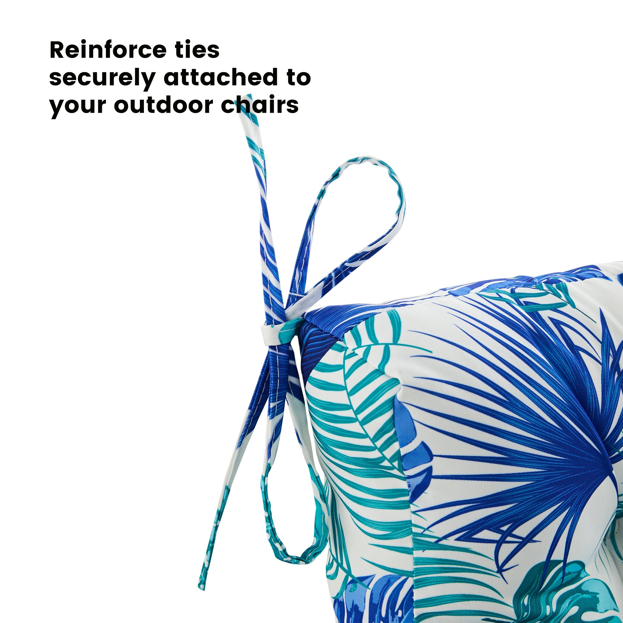 ARTPLAN Outdoor Chaise Lounge Cushion 72x22x4 inches, Floral Tufted Thick Replacement Cushion with Ties, All Weather Wicker Patio Furniture Cushion