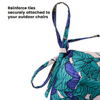 ARTPLAN Outdoor Chaise Lounge Cushion 72x22x4 inches, Floral Tufted Thick Replacement Cushion with Ties, All Weather Wicker Patio Furniture Cushion
