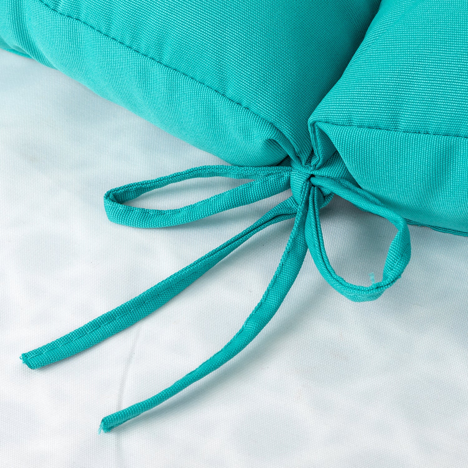 Artplan Outdoor Cushions Wicker Tufted Pillow with Back for Outdoor Furniture, Rocking Chair Cushion Premium Tufted Pads Set of Upper and Lower with Ties
