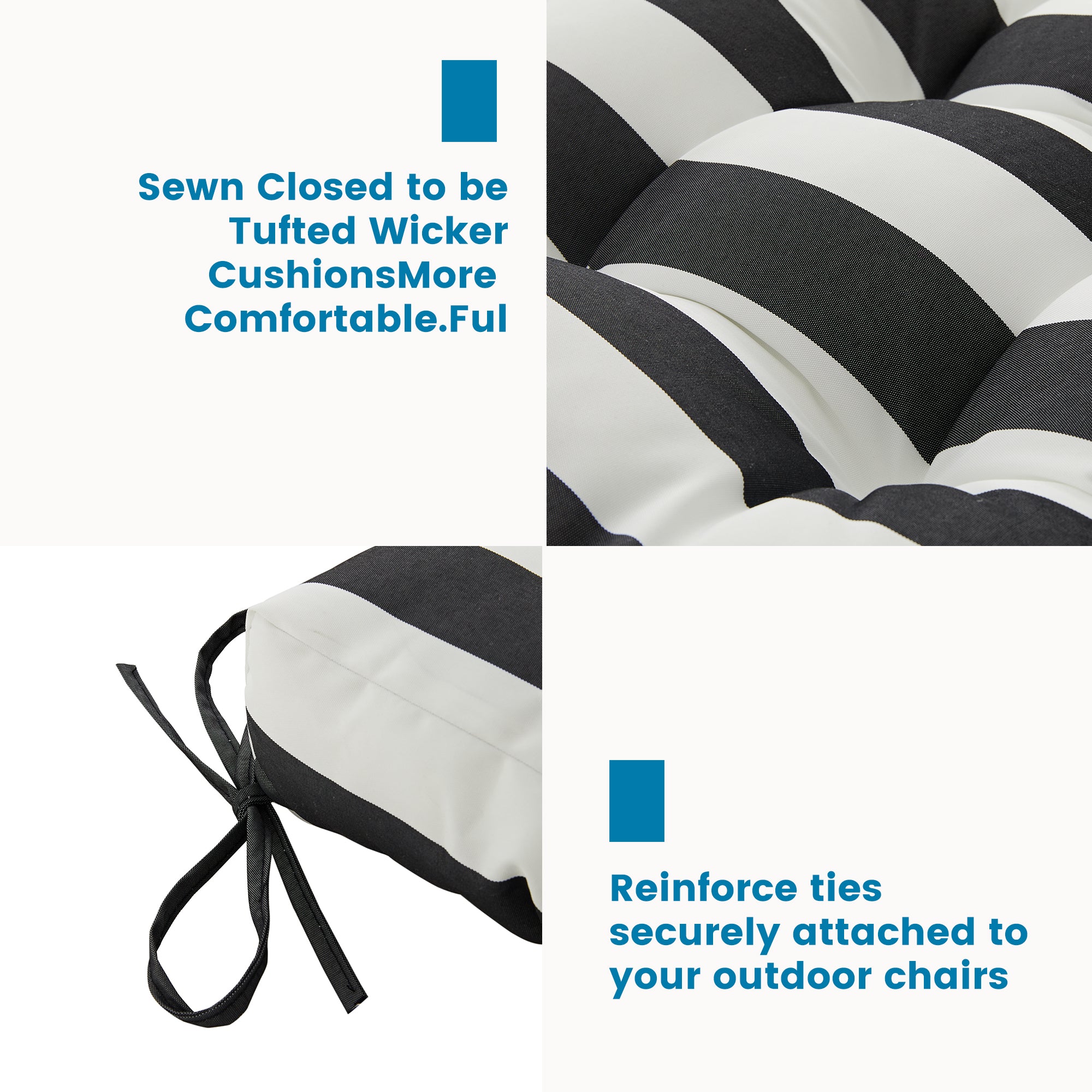 ARTPLAN Outdoor Chair Cushions,40"x20"x4",Low BackTufted Thick Outdoor Wicker Lawn Seat Cushion with Ties for Patio Furniture,Floral