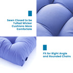 ARTPLAN Outdoor Chair Cushions,3 Piece Loveseat Outdoor Cushions Set,Tufted/Wicker Patio Cushion for Patio Furniture All Weather,44"x19"x5"