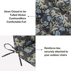 Swing Cushion Replacement for 2-3 Seater Outdoor Bench, 59" Patio Porch Swing Seat Cushion - Heavy-Duty Universal Fit Outdoor Furniture Cushions, Weather-Resistant