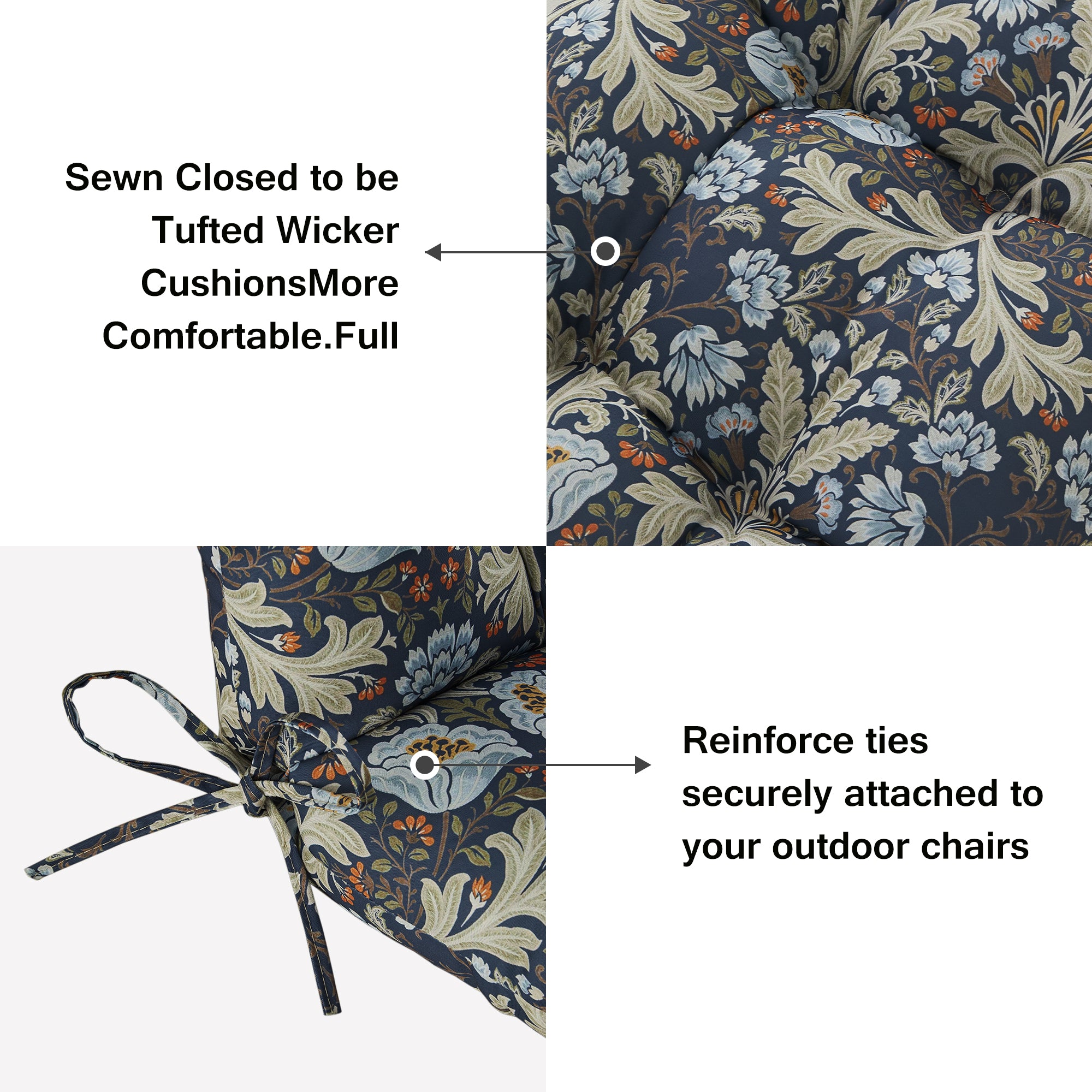 Swing Cushion Replacement for 2-3 Seater Outdoor Bench, 59" Patio Porch Swing Seat Cushion - Heavy-Duty Universal Fit Outdoor Furniture Cushions, Weather-Resistant
