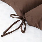 Artplan Outdoor Cushions Wicker Tufted Pillow with Back for Outdoor Furniture, Rocking Chair Cushion Premium Tufted Pads Set of Upper and Lower with Ties