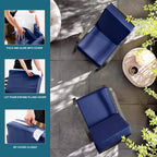ARTPLAN Outdoor Cushions for Patio Furniture, 24x24x6" Thick Seat Cushion Set, Fade Resistant, Deep Seat Bottom and Back Cushion with Removable Cover