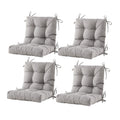 ARTPLAN Outdoor Chair Cushions,40"x20"x4",Low BackTufted Thick Outdoor Wicker Lawn Seat Cushion with Ties for Patio Furniture