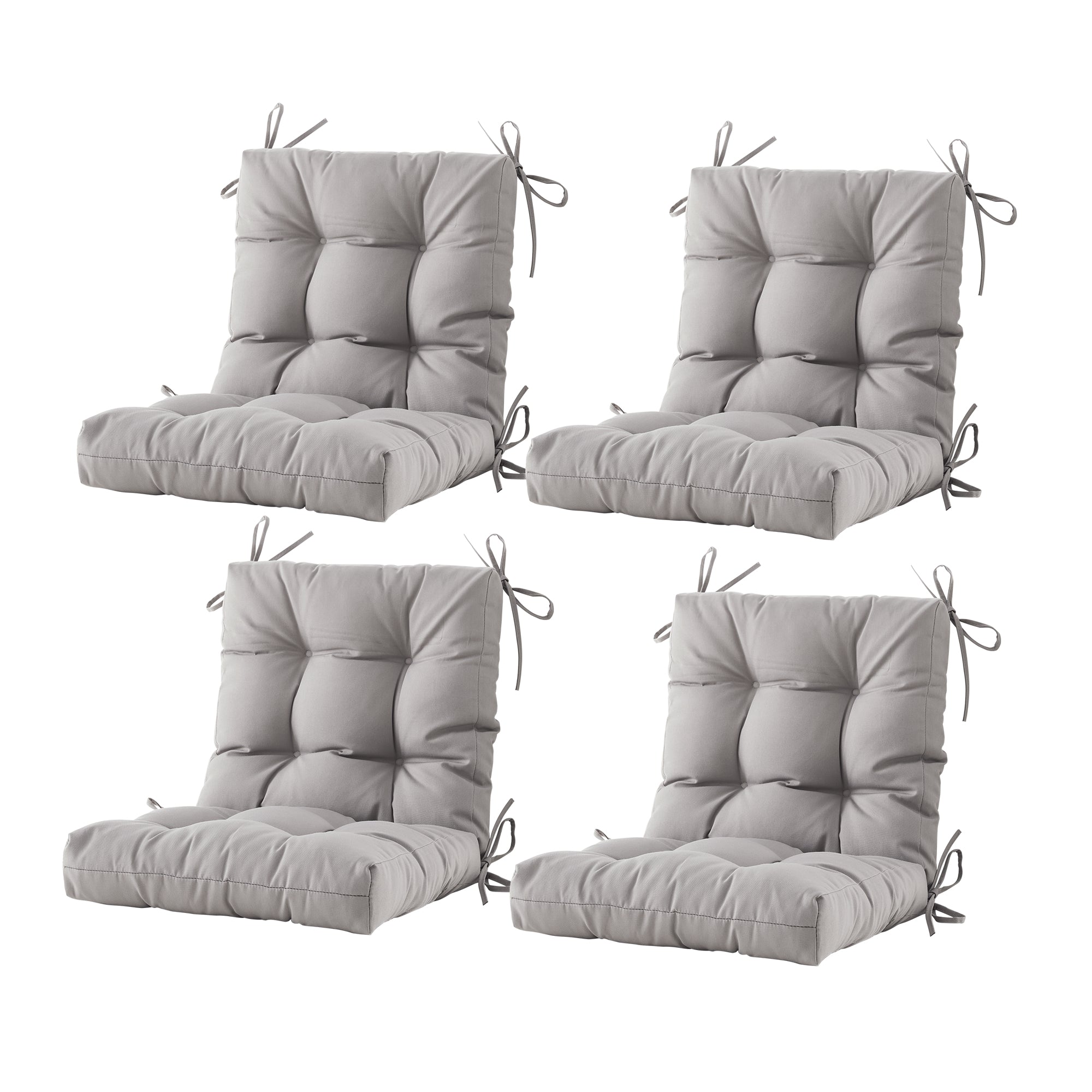ARTPLAN Outdoor Chair Cushions,40"x20"x4",Low BackTufted Thick Outdoor Wicker Lawn Seat Cushion with Ties for Patio Furniture