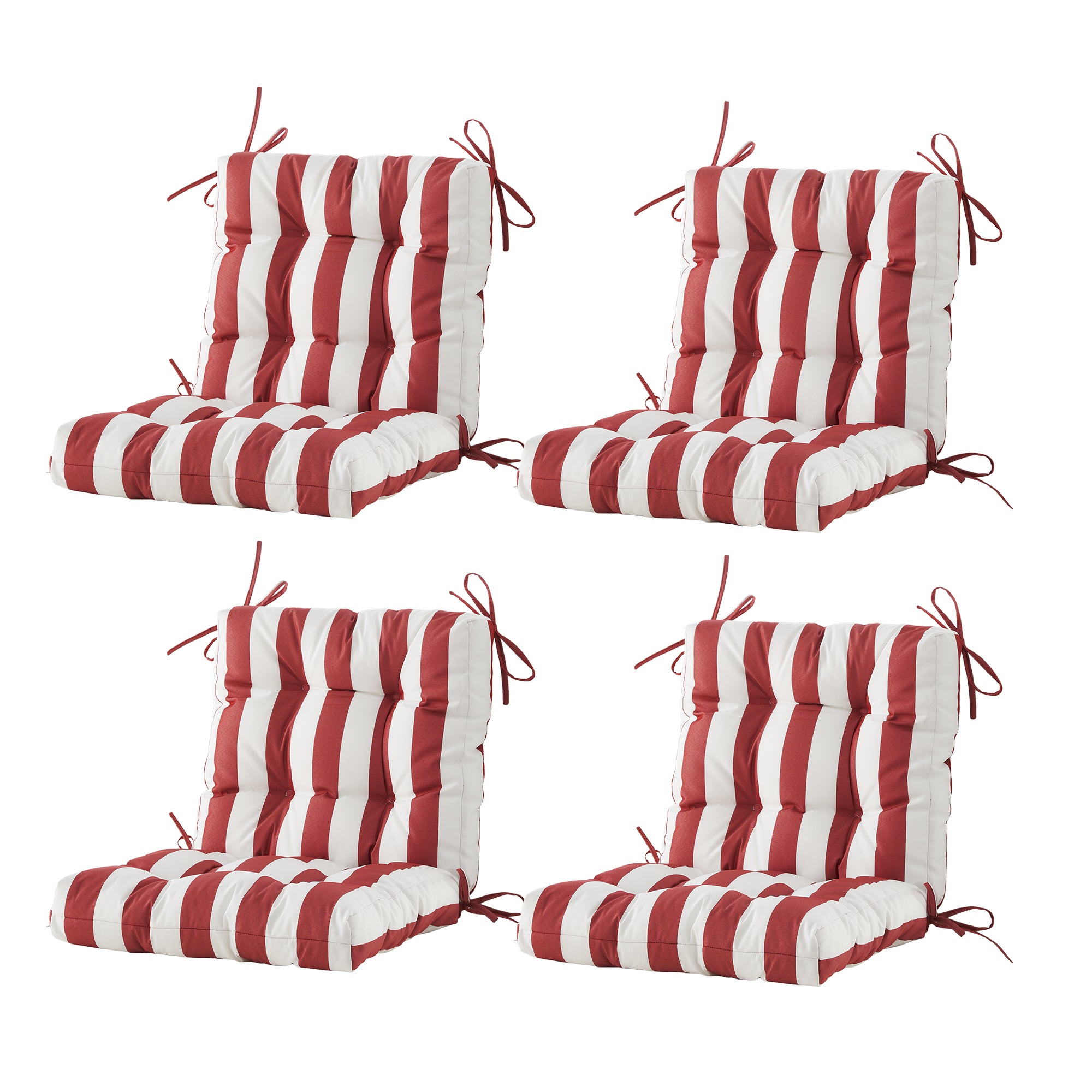 ARTPLAN Outdoor Chair Cushions,40"x20"x4",Low BackTufted Thick Outdoor Wicker Lawn Seat Cushion with Ties for Patio Furniture,Floral