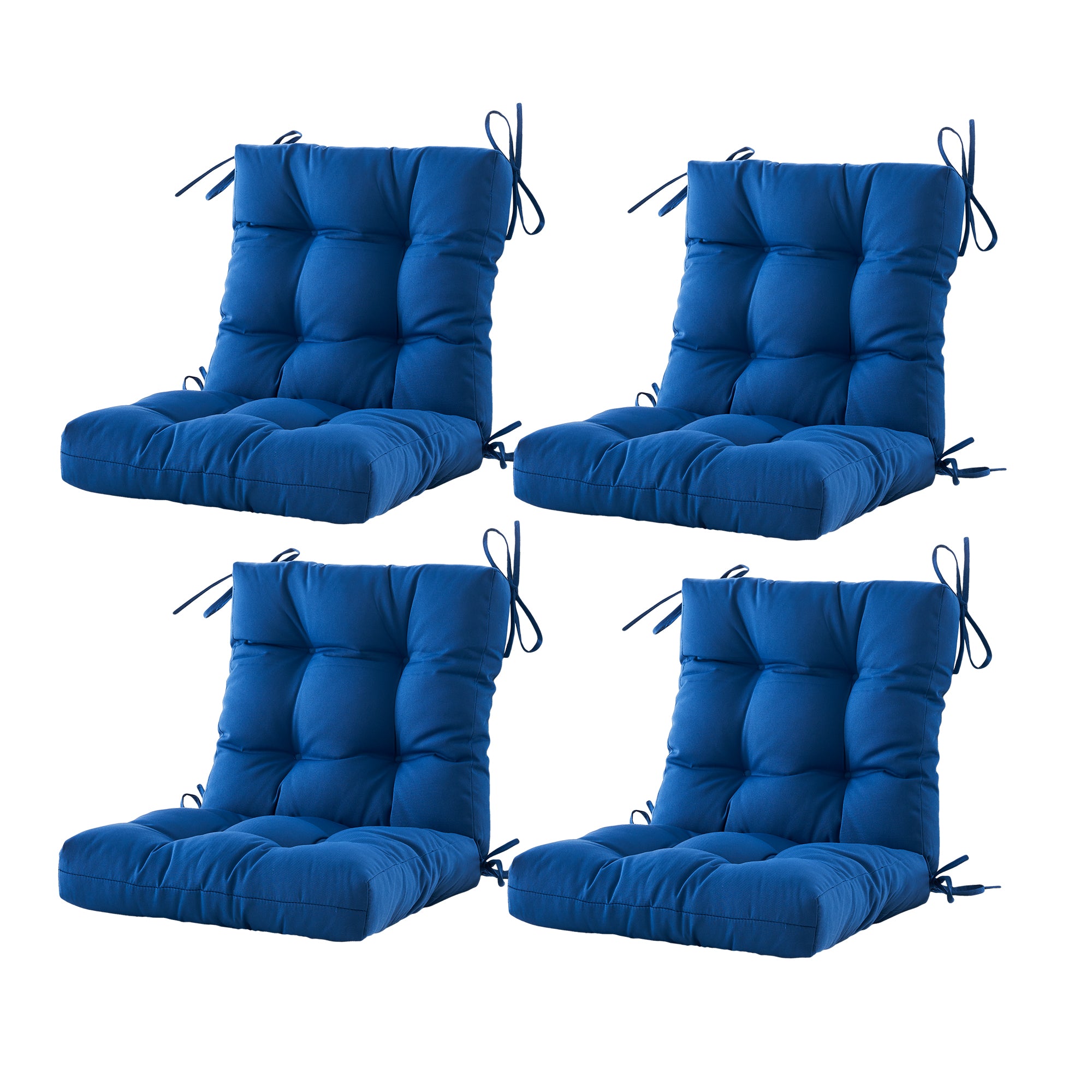 ARTPLAN Outdoor Chair Cushions,40"x20"x4",Low BackTufted Thick Outdoor Wicker Lawn Seat Cushion with Ties for Patio Furniture