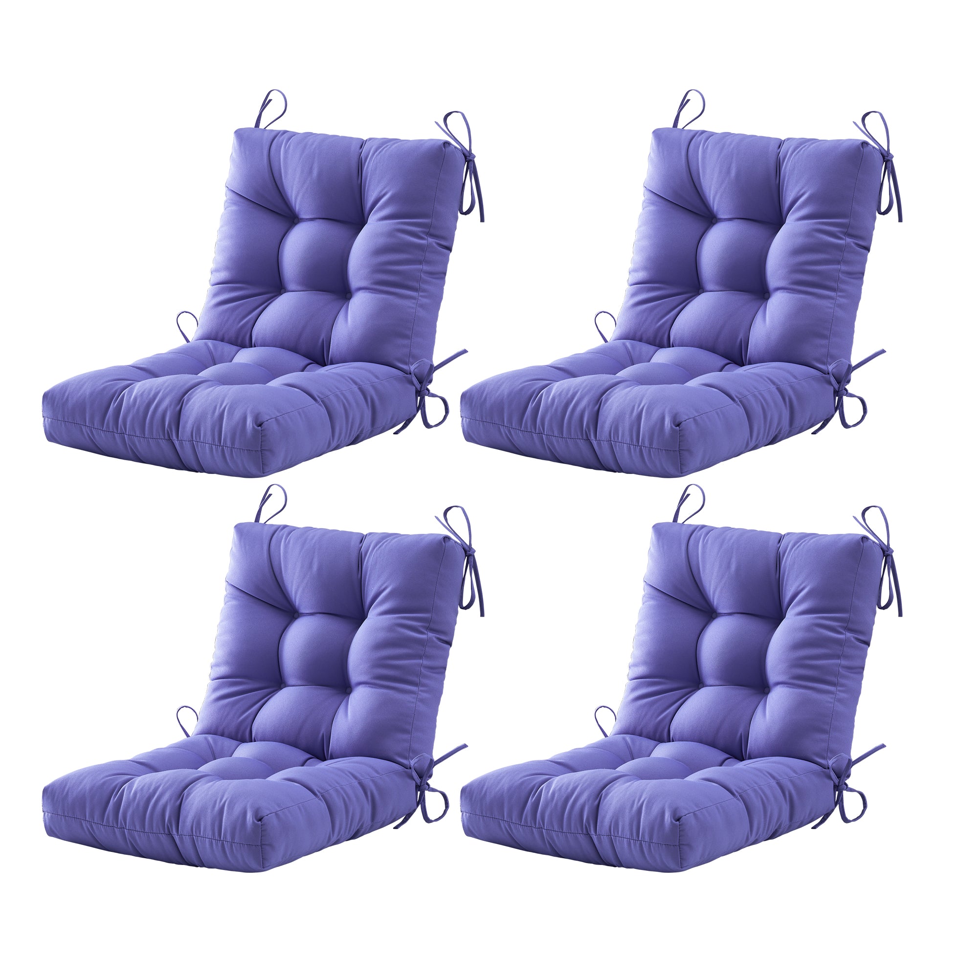 ARTPLAN Outdoor Chair Cushions,40"x20"x4",Low BackTufted Thick Outdoor Wicker Lawn Seat Cushion with Ties for Patio Furniture