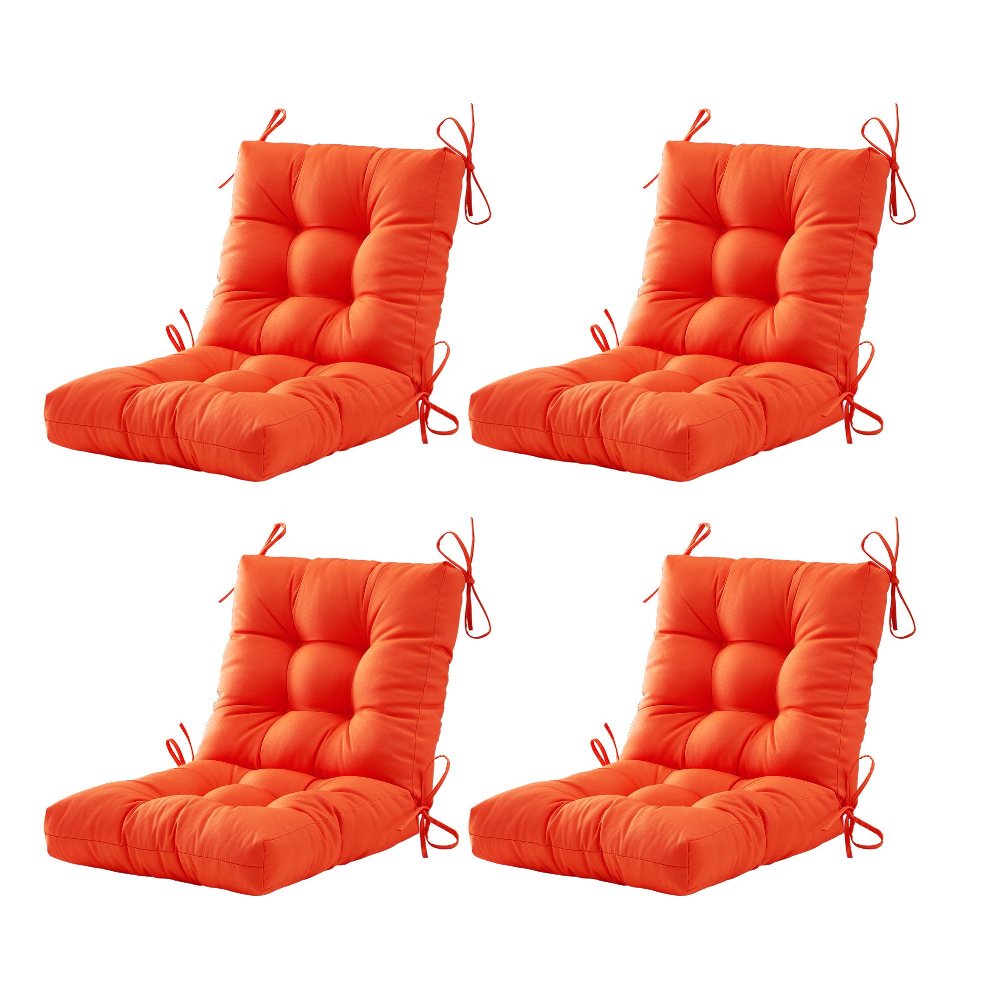 ARTPLAN Outdoor Chair Cushions,40"x20"x4",Low BackTufted Thick Outdoor Wicker Lawn Seat Cushion with Ties for Patio Furniture