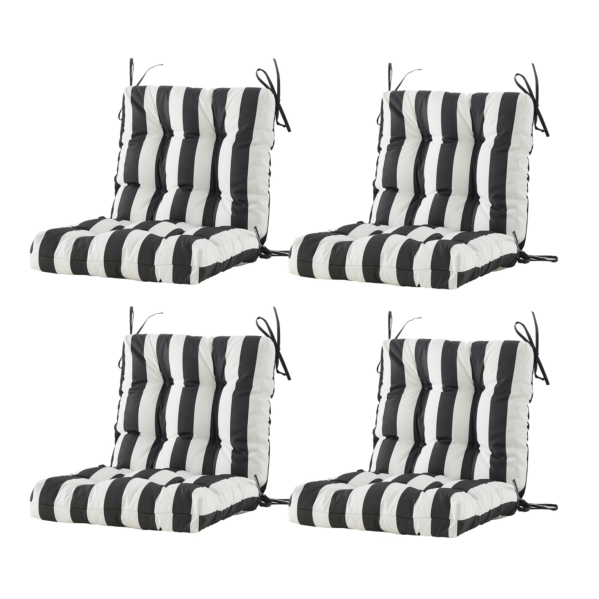 ARTPLAN Outdoor Chair Cushions,40"x20"x4",Low BackTufted Thick Outdoor Wicker Lawn Seat Cushion with Ties for Patio Furniture,Floral