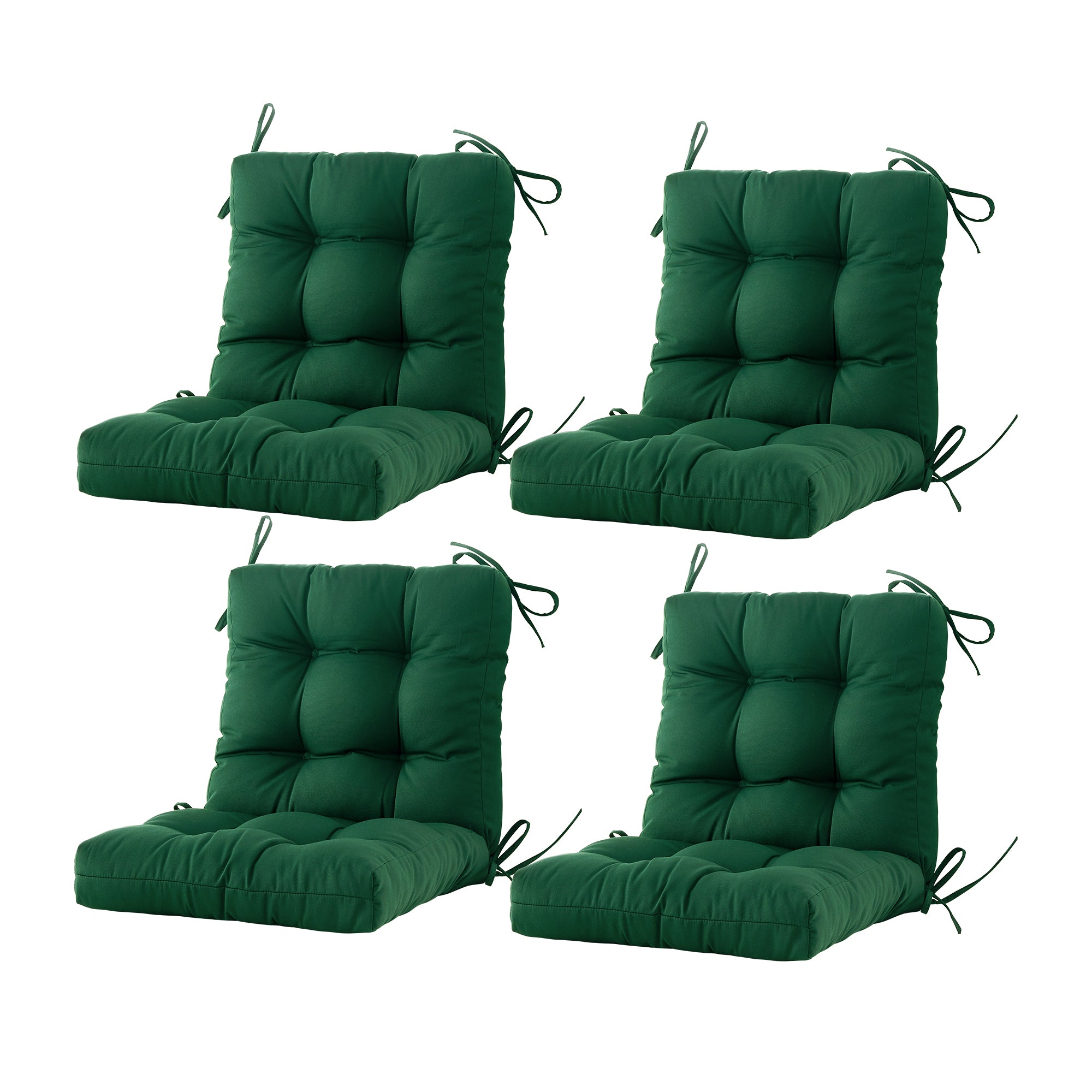 ARTPLAN Outdoor Chair Cushions,40"x20"x4",Low BackTufted Thick Outdoor Wicker Lawn Seat Cushion with Ties for Patio Furniture
