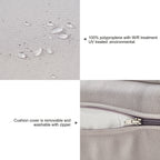 Outdoor Seat Cushion Set  24"W x 24"D x 4"T Waterproof & Fade Resistant Patio Furniture Cushions with Removable Zipper Cover, High-Resilience Foam for Chair Sofa Couch