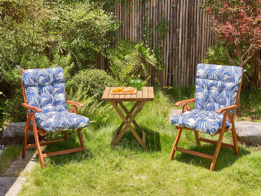 ARTPLAN Patio Chair Cushions Combined Seat and Back,Tufted Outdoor Swivel Chair Cushion with Tie,40"x20"x4"，Floral
