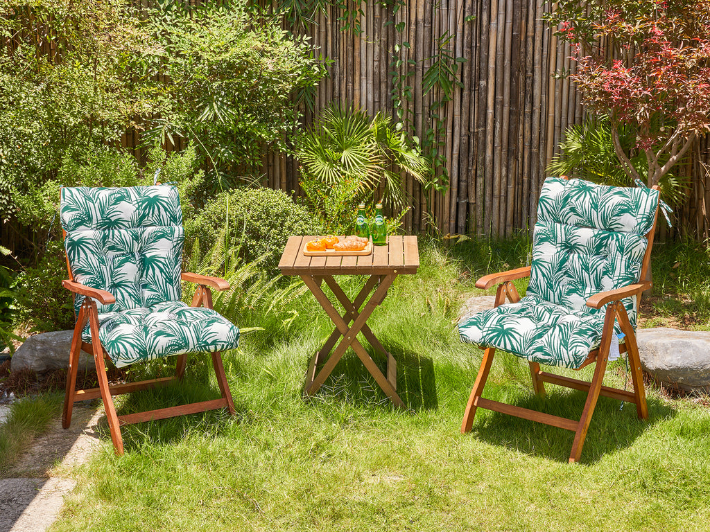 ARTPLAN Patio Chair Cushions Combined Seat and Back,Tufted Outdoor Swivel Chair Cushion with Tie,40"x20"x4"，Floral