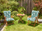 ARTPLAN Patio Chair Cushions Combined Seat and Back,Tufted Outdoor Swivel Chair Cushion with Tie,40"x20"x4"，Floral