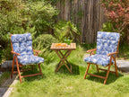 ARTPLAN Patio Chair Cushions Combined Seat and Back,Tufted Outdoor Swivel Chair Cushion with Tie,40"x20"x4"，Floral