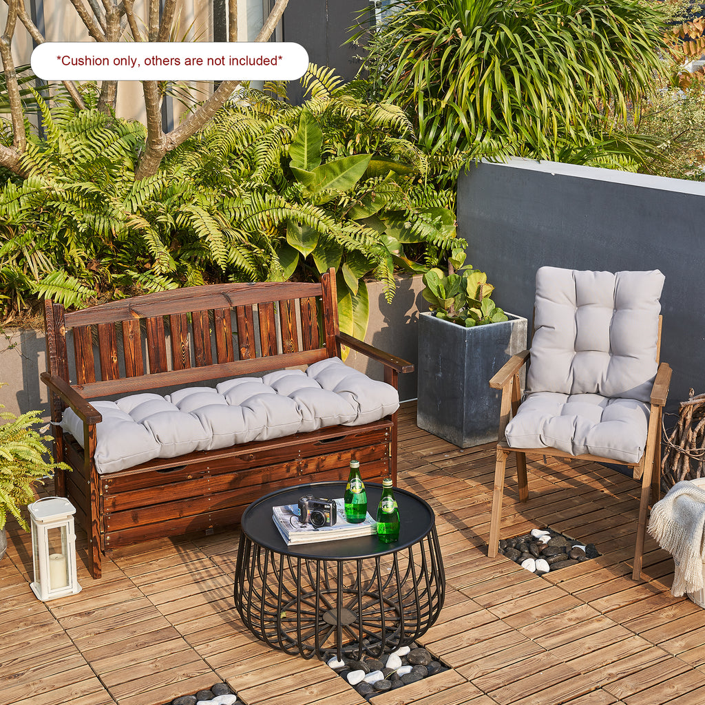 ARTPLAN Outdoor 48 Inch Bench Cushion Tufted for Outdoor Furniture, 48"x18"x4" Wicker Patio Loveseat Cushion All Weather