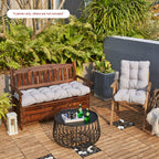 ARTPLAN Outdoor 48 Inch Bench Cushion Tufted for Outdoor Furniture, 48"x18"x4" Wicker Patio Loveseat Cushion All Weather