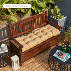 ARTPLAN Outdoor 48 Inch Bench Cushion Tufted for Outdoor Furniture, 48"x18"x4" Wicker Patio Loveseat Cushion All Weather