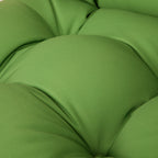 Artplan Outdoor Cushions Wicker Tufted Pillow with Back for Outdoor Furniture, Rocking Chair Cushion Premium Tufted Pads Set of Upper and Lower with Ties