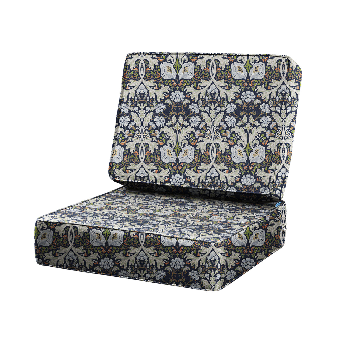ARTPLAN Outdoor Deep Seat Slipcovers，Set of 2 24x24x6" 18x24 Olefin,Square Outdoor Cushion Cover, for Patio Funiture